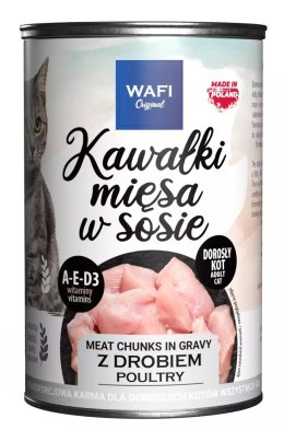 WAFI Puszka kawałki mięsne dla kota z drobiem 415g