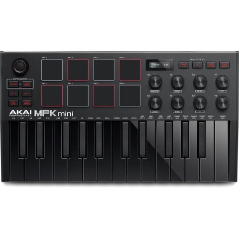 AKAI MPK MINI 3 BLACK - Mini klawiatura sterująca AKAI MPK MINI 3 BLACK - Mini klawiatura sterująca