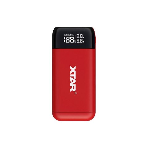XTAR ŁADOWARKA/POWERBANK DO AKUMULATORÓW CYLINDRYCZNYCH LI-ION 18650/20700/21700 CZERWONY PB2S XTAR ŁADOWARKA/POWERBANK DO AKUMULATORÓW CYLINDRYCZNYCH LI-ION 18650/20700/21700 CZERWONY PB2S