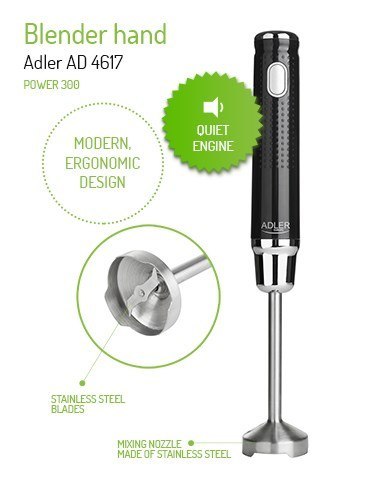 Blender ręczny Adler AD 4617 (300W; kolor czarny) Blender ręczny Adler AD 4617 (300W; kolor czarny)