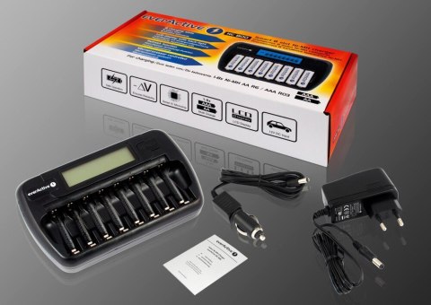 EVERACTIVE ŁADOWARKA PROCESOROWA AAA/AA, 8 W PEŁNI NIEZALEŻNYCH KANAŁÓW, ŁADOWANIE, ODŚWIEŻANIE, ADAPTER 12V W ZEST. NC-800 EVERACTIVE ŁADOWARKA PROCESOROWA AAA/AA, 8 W PEŁNI NIEZALEŻNYCH KANAŁÓW, ŁADOWANIE, ODŚWIEŻANIE, ADAPTER 12V W ZEST. NC-800