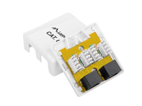 Gniazdo natynkowe Lanberg OU6-0002-W (RJ-45; UTP; kolor biały) Gniazdo natynkowe Lanberg OU6-0002-W (RJ-45; UTP; kolor biały)