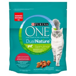 PURINA One Dual Nature Spirulina Wołowina - sucha karma dla kota - 750 g