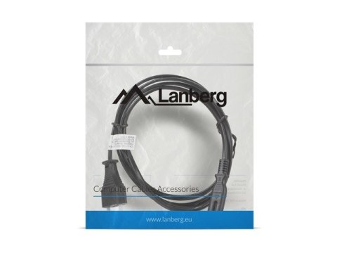 LANBERG KABEL ZASILAJĄCY EURO CEE 7/16 -> C7 1.8M (ÓSEMKA) LANBERG KABEL ZASILAJĄCY EURO CEE 7/16 -> C7 1.8M (ÓSEMKA)