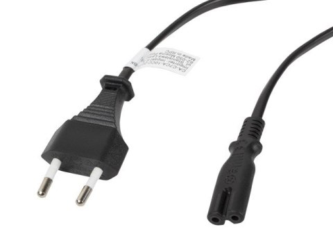 LANBERG KABEL ZASILAJĄCY EURO CEE 7/16 -> C7 1.8M (ÓSEMKA) LANBERG KABEL ZASILAJĄCY EURO CEE 7/16 -> C7 1.8M (ÓSEMKA)