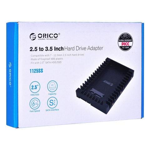 ORICO ADAPTER SATA UCHWYT MONTAŻOWY - DYSK 2,5" 1125SS-V1-BK-EP ORICO ADAPTER SATA UCHWYT MONTAŻOWY - DYSK 2,5" 1125SS-V1-BK-EP