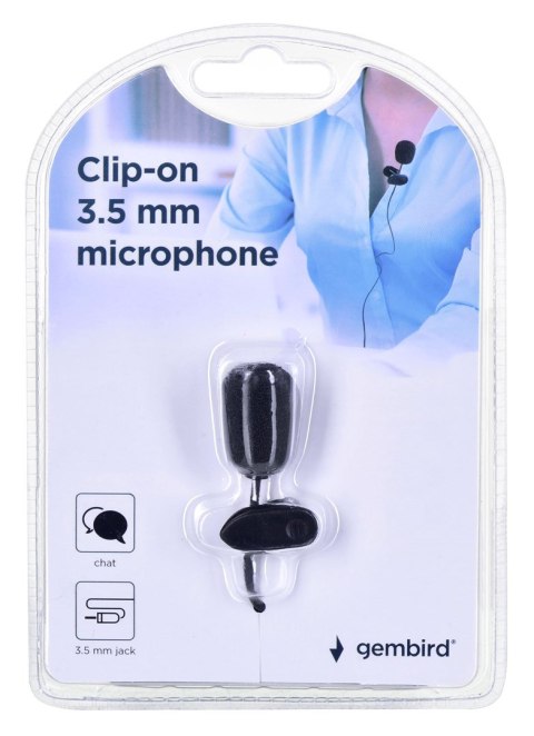 GEMBIRD MIKROFON MIC-C-01 CLIP-ON 3.5MM CZARNY GEMBIRD MIKROFON MIC-C-01 CLIP-ON 3.5MM CZARNY