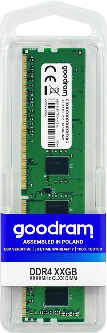 GOODRAM DDR4 16GB PC4-25600 (3200MHz) CL22 2048x8 GOODRAM DDR4 16GB PC4-25600 (3200MHz) CL22 2048x8