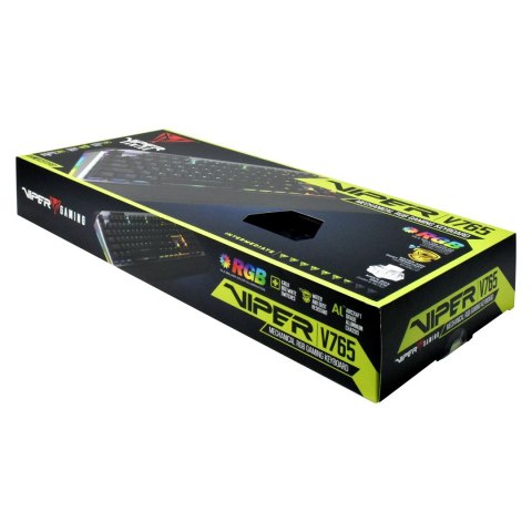Klawiatura mechaniczna Patriot Memory V765 RGB PV765MBWUXMGM (USB 2.0; kolor srebrny) Klawiatura mechaniczna Patriot Memory V765 RGB PV765MBWUXMGM (USB 2.0; kolor srebrny)