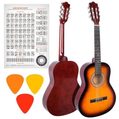 NN BD 36 - Gitara klasyczna 3/4 do nauki dla dzieci SUNBURST NN BD 36 - Gitara klasyczna 3/4 do nauki dla dzieci SUNBURST
