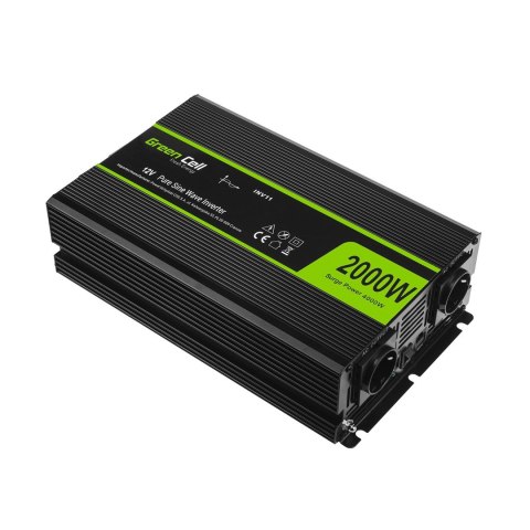 GREEN CELL PRZETWORNICA INV11 12V-230V 2000W/4000W CZYSTA SINUSOIDA GREEN CELL PRZETWORNICA INV11 12V-230V 2000W/4000W CZYSTA SINUSOIDA