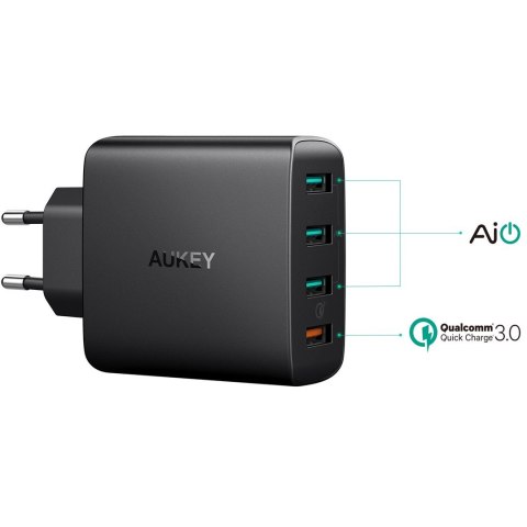 AUKEY 4XUSB ŁADOWARKA SIECIOWA PA-T18 BLACK AUKEY 4XUSB ŁADOWARKA SIECIOWA PA-T18 BLACK