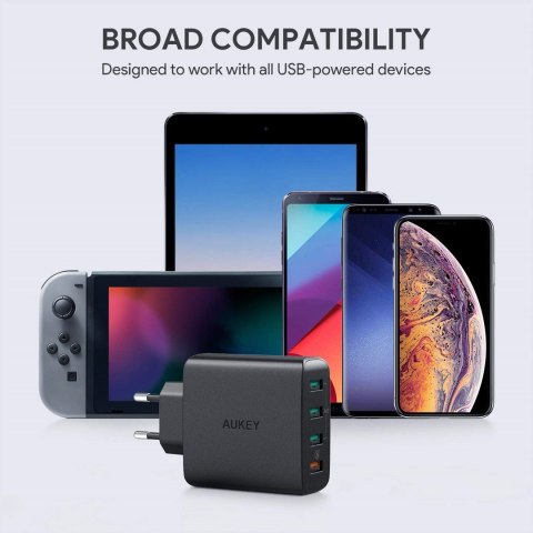 AUKEY 4XUSB ŁADOWARKA SIECIOWA PA-T18 BLACK AUKEY 4XUSB ŁADOWARKA SIECIOWA PA-T18 BLACK