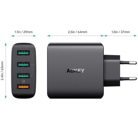 AUKEY 4XUSB ŁADOWARKA SIECIOWA PA-T18 BLACK AUKEY 4XUSB ŁADOWARKA SIECIOWA PA-T18 BLACK