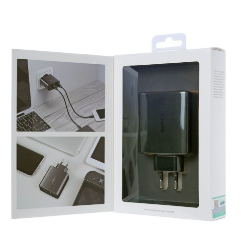 AUKEY 4XUSB ŁADOWARKA SIECIOWA PA-T18 BLACK AUKEY 4XUSB ŁADOWARKA SIECIOWA PA-T18 BLACK