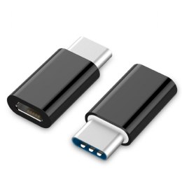 Adapter GEMBIRD A-USB2-CMmF-01 (USB typu C M - Micro USB F; kolor czarny)