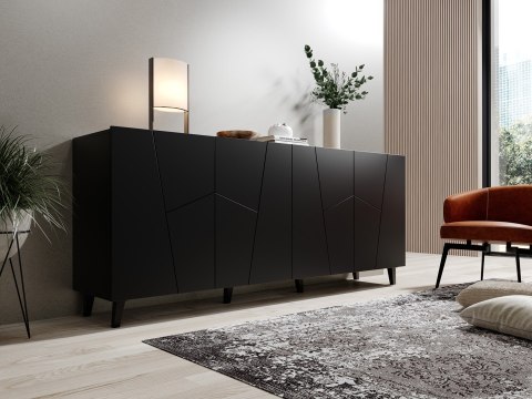 Komoda ETNA 200x42x82 czarny mat Komoda ETNA 200x42x82 czarny mat