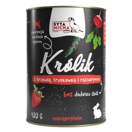SYTA MICHA Mokra karma Królik z brukwią 400g