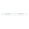 Gryf olimpijski prosty 8.3kg/ 1200mm z zaciskami Lock Jaw HMS GO160