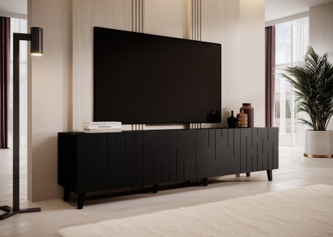 Szafka RTV BARI 200x42x52 czarny mat Szafka RTV BARI 200x42x52 czarny mat