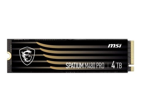Dysk SSD MSI SPATIUM M480 PRO 4TB PCIe 4.0 NVMe M.2 2280 3D NAND Dysk SSD MSI SPATIUM M480 PRO 4TB PCIe 4.0 NVMe M.2 2280 3D NAND