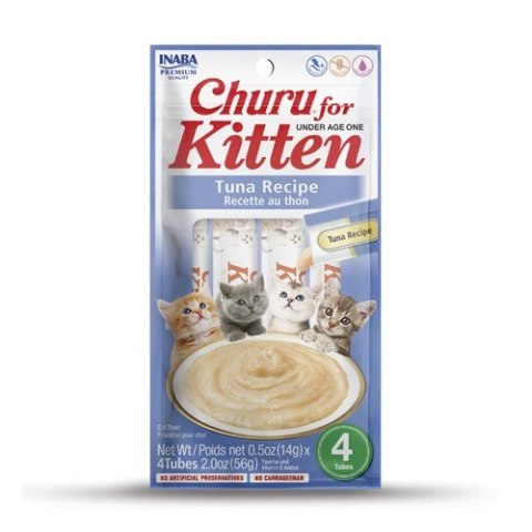 INABA CHURU KITTEN Tuńczyk - przysmak dla kociąt - 4x14g (56g) INABA CHURU KITTEN Tuńczyk - przysmak dla kociąt - 4x14g (56g)