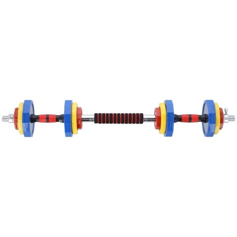 Kolorowe sztangielki HMS SKC20 z funkcją sztangi 2x10kg w walizce Kolorowe sztangielki HMS SKC20 z funkcją sztangi 2x10kg w walizce