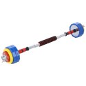 Kolorowe sztangielki HMS SKC20 z funkcją sztangi 2x10kg w walizce
