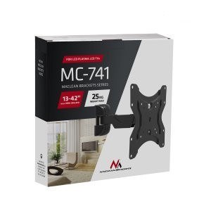 MACLEAN UCHWYT DO TV TELEWIZORA LUB MONITORA, 13-42", 25KG, CZARNY MC-741 MACLEAN UCHWYT DO TV TELEWIZORA LUB MONITORA, 13-42", 25KG, CZARNY MC-741