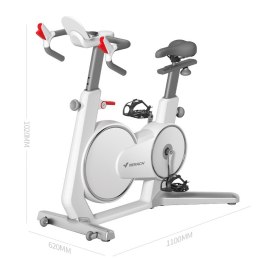 Rower spinningowy MERACH SWAN, bluetooth&app, 32 poziomy oporu, biały (WYPRZEDAŻ)