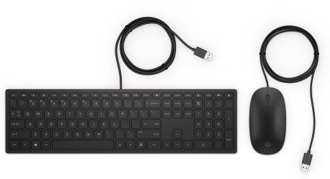 Zestaw klawiatura + mysz HP Pavilion Wired Keyboard and Mouse 400 Combo czarne 4CE97AA Zestaw klawiatura + mysz HP Pavilion Wired Keyboard and Mouse 400 Combo czarne 4CE97AA