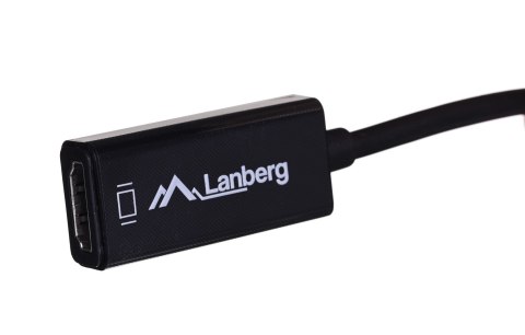 Adapter Lanberg AD-0005-BK (Mini DisplayPort M - HDMI F; 0,20m; kolor czarny) Adapter Lanberg AD-0005-BK (Mini DisplayPort M - HDMI F; 0,20m; kolor czarny)