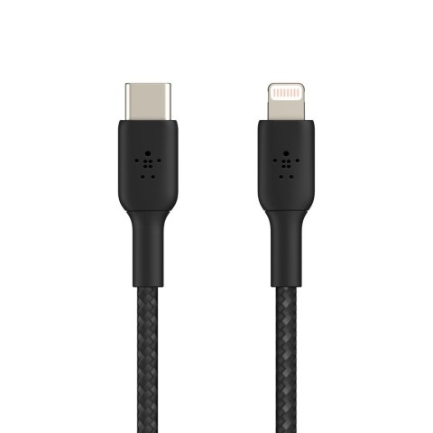 BELKIN KABEL LIGHTNING TO USB-C, OPLOT, 2M, CZARNY BELKIN KABEL LIGHTNING TO USB-C, OPLOT, 2M, CZARNY