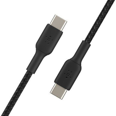 BELKIN KABEL USB-C - USB-C 2.0, OPLOT, 1M, CZARNY BELKIN KABEL USB-C - USB-C 2.0, OPLOT, 1M, CZARNY