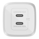 BELKIN WALL CHARGER 65W DUAL USB-C GAN PPS WHITE