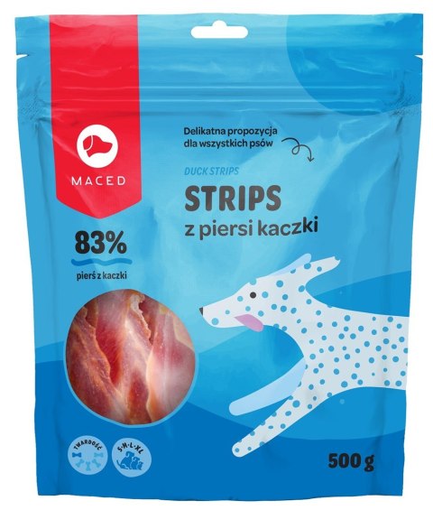 MACED Strips z piersi kaczki - przysmak dla psa - 500g