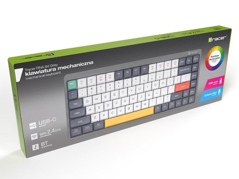 TRACER KLAWIATURA FINA 84 GREY OUTEMU RED SWITCH TRACER KLAWIATURA FINA 84 GREY OUTEMU RED SWITCH