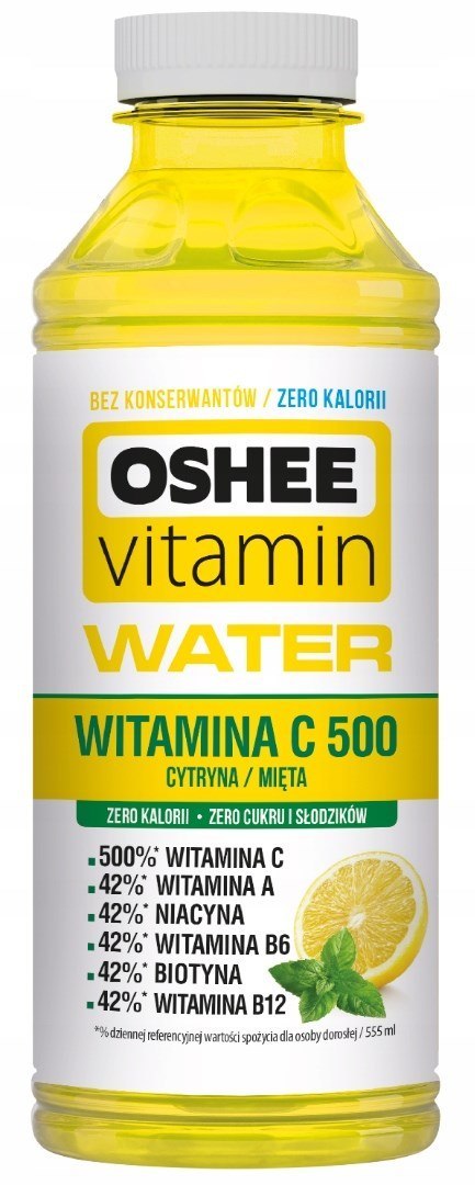 OSHEE VITAMIN WATER WITAMINA C CYTRYNA/MIĘTA 555ML OSHEE VITAMIN WATER WITAMINA C CYTRYNA/MIĘTA 555ML