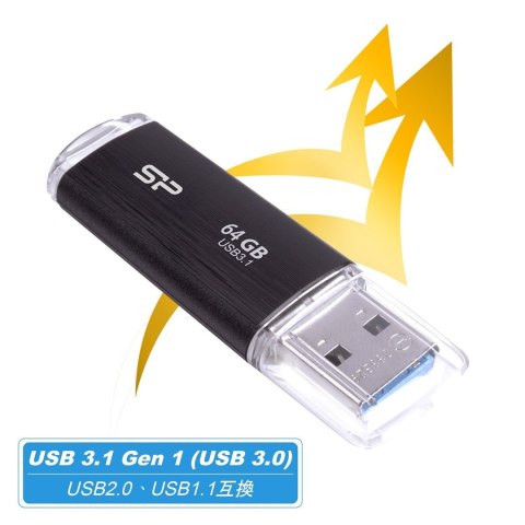 Pendrive Silicon Power Blaze B02 64GB USB 3.1 kolor czarny (SP064GBUF3B02V1K) Pendrive Silicon Power Blaze B02 64GB USB 3.1 kolor czarny (SP064GBUF3B02V1K)