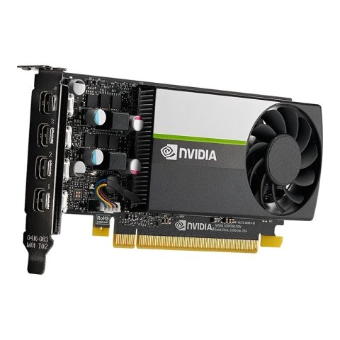 Karta graficzna PNY NVIDIA T1000 4GB, GDDR6, 4x DisplayPort, PCI Express 3.0, LP - ATX bracket, Retail Karta graficzna PNY NVIDIA T1000 4GB, GDDR6, 4x DisplayPort, PCI Express 3.0, LP - ATX bracket, Retail