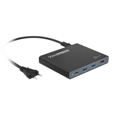 Stacja dokująca z zasilaczem j5create 90W Built in USB-C Travel Dock - EU 1xHDMI/2XUSB3.0/1xUSB-C czarna JCDP392-EN Stacja dokująca z zasilaczem j5create 90W Built in USB-C Travel Dock - EU 1xHDMI/2XUSB3.0/1xUSB-C czarna JCDP392-EN