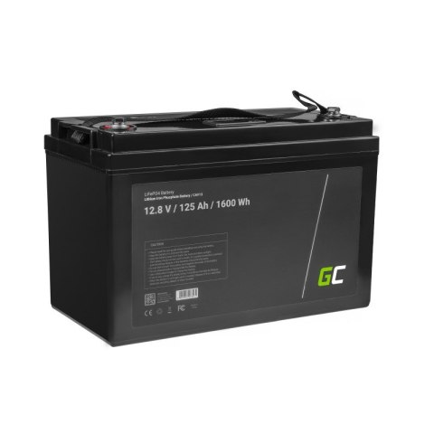 GREEN CELL AKUMULATOR LIFEPO4 CAV13 12/12,8V 125AH 1600WH / M8 GREEN CELL AKUMULATOR LIFEPO4 CAV13 12/12,8V 125AH 1600WH / M8