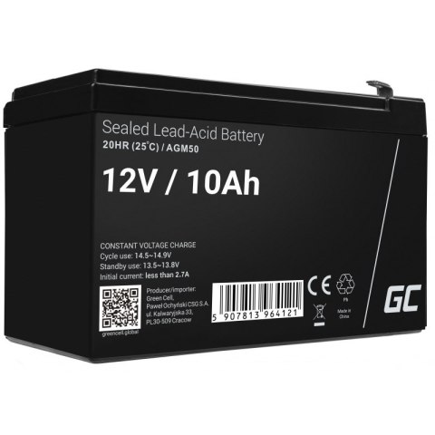 GREEN CELL AKUMULATOR ŻELOWY/AGM AGM50 12V 10AH GREEN CELL AKUMULATOR ŻELOWY/AGM AGM50 12V 10AH