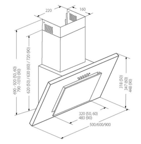 Okap kominowy AKPO WK-4 NERO 90 CZARNY (486 m3/h; 900mm; kolor czarny) Okap kominowy AKPO WK-4 NERO 90 CZARNY (486 m3/h; 900mm; kolor czarny)