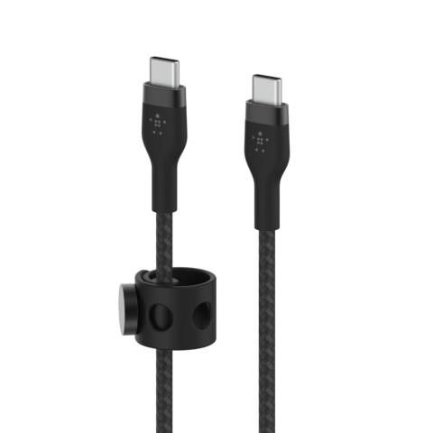 BELKIN KABEL USB C-C 2.0 OPLOT, SILICONE,1M CZARNY BELKIN KABEL USB C-C 2.0 OPLOT, SILICONE,1M CZARNY