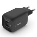 BELKIN WALL CHARGER DUAL USB-C PD 65W PPS GAN BLK