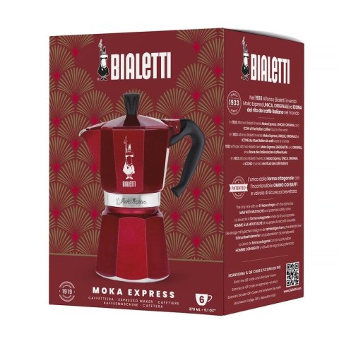 Bialetti - Deco Glamour - Moka Express 6tz Czerwona Bialetti - Deco Glamour - Moka Express 6tz Czerwona