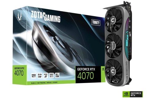Karta graficzna ZOTAC GAMING GeForce RTX 4070 Trinity 12GB GDDR6X DLSS 3 Karta graficzna ZOTAC GAMING GeForce RTX 4070 Trinity 12GB GDDR6X DLSS 3