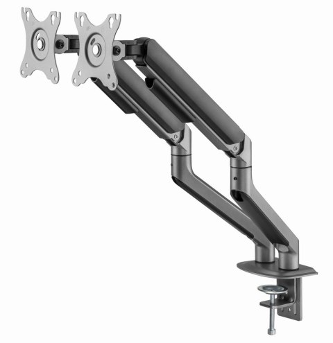 GEMBIRD BIURKOWE REGULOWANE RAMIĘ/UCHWYT NA 2 MONITORY 17-32, VESA 100X100MM, DO 9 KG, KOLOR SZARY GEMBIRD BIURKOWE REGULOWANE RAMIĘ/UCHWYT NA 2 MONITORY 17-32, VESA 100X100MM, DO 9 KG, KOLOR SZARY