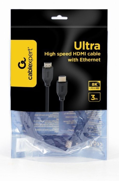 GEMBIRD KABEL HDMI ULTRA HIGH SPEED ETHERNET 8K 3M GEMBIRD KABEL HDMI ULTRA HIGH SPEED ETHERNET 8K 3M
